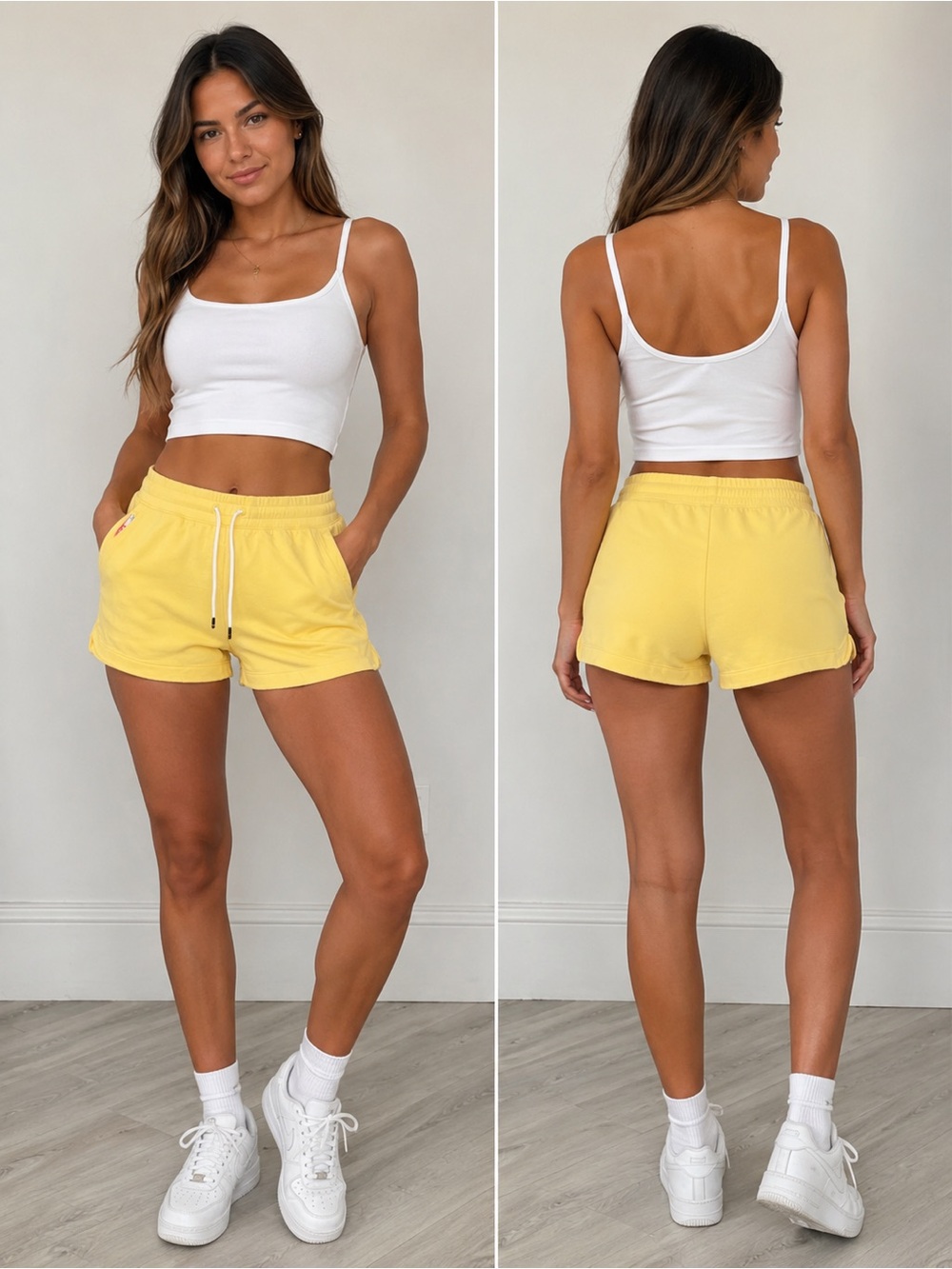 Fourlaps NWT Rush Short Banana in Yellow with Pockets and Drawstring.